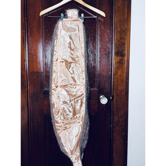 BERNAT VINTAGE 50'S THE BRUSH-UP MOHAIR PLUS STOLE CAPE WRAP TAN OS ORIGINAL BOX - Picture 4 of 6